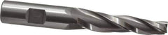 OSG - 3° Taper Angle per Side, 3/8" Small End Diam, 2-1/4" LOC, Cobalt 3 Flute Tapered Square End Mill - 4-3/8" OAL, 5/8" Shank Diam, Spiral Flute, 25° Helix - USA Tool & Supply
