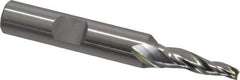 OSG - 5° Taper Angle per Side, 1/8" Small End Diam, 3/4" LOC, Cobalt 3 Flute Tapered Square End Mill - 2-5/8" OAL, 3/8" Shank Diam, Spiral Flute, 25° Helix - USA Tool & Supply