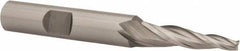 OSG - 5° Taper Angle per Side, 1/8" Small End Diam, 1" LOC, Cobalt 3 Flute Tapered Square End Mill - 2-7/8" OAL, 3/8" Shank Diam, Spiral Flute, 25° Helix - USA Tool & Supply
