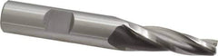 OSG - 5° Taper Angle per Side, 1/4" Small End Diam, 1-1/4" LOC, Cobalt 3 Flute Tapered Square End Mill - 3-1/4" OAL, 1/2" Shank Diam, Spiral Flute, 25° Helix - USA Tool & Supply