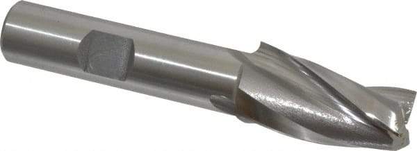 OSG - 5° Taper Angle per Side, 1/2" Small End Diam, 1-1/4" LOC, Cobalt 3 Flute Tapered Square End Mill - 3-1/4" OAL, 1/2" Shank Diam, Spiral Flute, 25° Helix - USA Tool & Supply