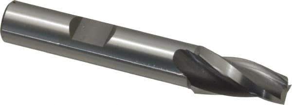 OSG - 7° Taper Angle per Side, 1/4" Small End Diam, 3/4" LOC, Cobalt 3 Flute Tapered Square End Mill - 2-1/2" OAL, 3/8" Shank Diam, Spiral Flute, 25° Helix - USA Tool & Supply