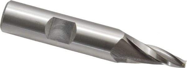 OSG - 10° Taper Angle per Side, 1/8" Small End Diam, 3/4" LOC, Cobalt 3 Flute Tapered Square End Mill - 2-3/4" OAL, 1/2" Shank Diam, Spiral Flute, 25° Helix - USA Tool & Supply