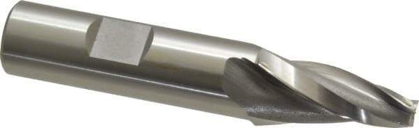 OSG - 10° Taper Angle per Side, 1/4" Small End Diam, 1-1/4" LOC, Cobalt 3 Flute Tapered Square End Mill - 3-3/8" OAL, 5/8" Shank Diam, Spiral Flute, 25° Helix - USA Tool & Supply