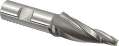 OSG - 10° Taper Angle per Side, 1/4" Small End Diam, 2-1/4" LOC, Cobalt 3 Flute Tapered Square End Mill - 4-1/2" OAL, 3/4" Shank Diam, Spiral Flute, 25° Helix - USA Tool & Supply