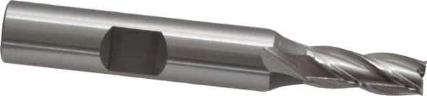 OSG - 1/4", 5/8" LOC, 3/8" Shank Diam, 2-7/16" OAL, 4 Flute, Cobalt Square End Mill - Single End, Uncoated, Spiral Flute, 30° Helix, Right Hand Cut, Right Hand Flute, Series 540 - USA Tool & Supply