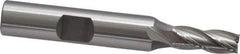 OSG - 1/4", 5/8" LOC, 3/8" Shank Diam, 2-7/16" OAL, 4 Flute, Cobalt Square End Mill - Single End, Uncoated, Spiral Flute, 30° Helix, Right Hand Cut, Right Hand Flute, Series 540 - USA Tool & Supply