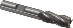 OSG - 7/16", 1" LOC, 3/8" Shank Diam, 2-11/16" OAL, 4 Flute, Cobalt Square End Mill - Single End, Uncoated, Spiral Flute, 30° Helix, Right Hand Cut, Right Hand Flute, Series 540 - USA Tool & Supply