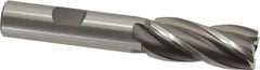 OSG - 19/32", 1-3/8" LOC, 1/2" Shank Diam, 3-3/8" OAL, 4 Flute, Cobalt Square End Mill - Single End, Uncoated, Spiral Flute, 30° Helix, Right Hand Cut, Right Hand Flute, Series 540 - USA Tool & Supply