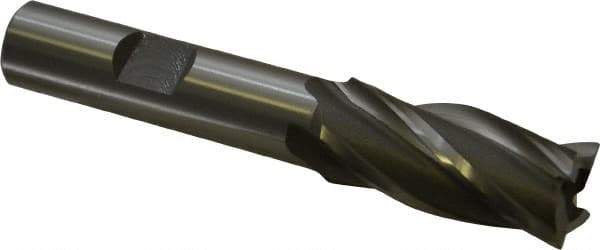 OSG - 5/8", 1-3/8" LOC, 1/2" Shank Diam, 3-3/8" OAL, 4 Flute, Cobalt Square End Mill - Single End, Uncoated, Spiral Flute, 30° Helix, Right Hand Cut, Right Hand Flute, Series 540 - USA Tool & Supply