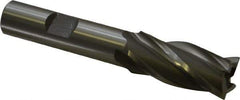 OSG - 5/8", 1-3/8" LOC, 1/2" Shank Diam, 3-3/8" OAL, 4 Flute, Cobalt Square End Mill - Single End, Uncoated, Spiral Flute, 30° Helix, Right Hand Cut, Right Hand Flute, Series 540 - USA Tool & Supply