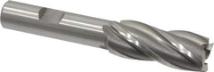 OSG - 21/32", 1-5/8" LOC, 1/2" Shank Diam, 3-5/8" OAL, 4 Flute, Cobalt Square End Mill - Single End, Uncoated, Spiral Flute, 30° Helix, Right Hand Cut, Right Hand Flute, Series 540 - USA Tool & Supply