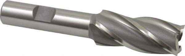 OSG - 23/32", 1-5/8" LOC, 1/2" Shank Diam, 3-5/8" OAL, 4 Flute, Cobalt Square End Mill - Single End, Uncoated, Spiral Flute, 30° Helix, Right Hand Cut, Right Hand Flute, Series 540 - USA Tool & Supply
