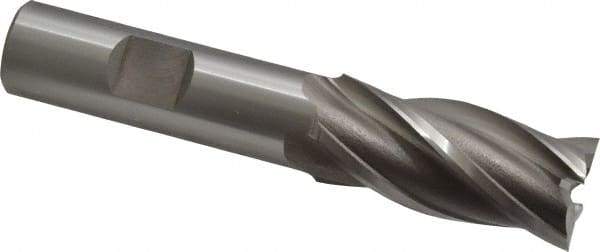 OSG - 3/4", 1-5/8" LOC, 5/8" Shank Diam, 3-3/4" OAL, 4 Flute, Cobalt Square End Mill - Single End, Uncoated, Spiral Flute, 30° Helix, Right Hand Cut, Right Hand Flute, Series 540 - USA Tool & Supply