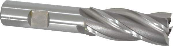 OSG - 25/32", 1-7/8" LOC, 5/8" Shank Diam, 4" OAL, 4 Flute, Cobalt Square End Mill - Single End, Uncoated, Spiral Flute, 30° Helix, Right Hand Cut, Right Hand Flute, Series 540 - USA Tool & Supply