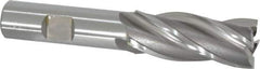 OSG - 25/32", 1-7/8" LOC, 5/8" Shank Diam, 4" OAL, 4 Flute, Cobalt Square End Mill - Single End, Uncoated, Spiral Flute, 30° Helix, Right Hand Cut, Right Hand Flute, Series 540 - USA Tool & Supply
