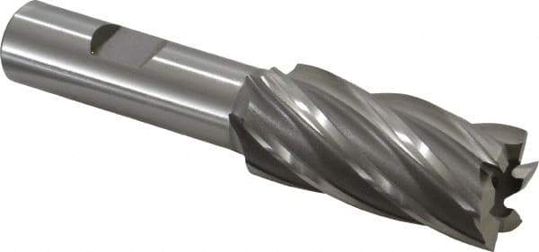 OSG - 7/8", 1-7/8" LOC, 5/8" Shank Diam, 4" OAL, 6 Flute, Cobalt Square End Mill - Single End, Uncoated, Spiral Flute, 30° Helix, Right Hand Cut, Right Hand Flute, Series 540 - USA Tool & Supply