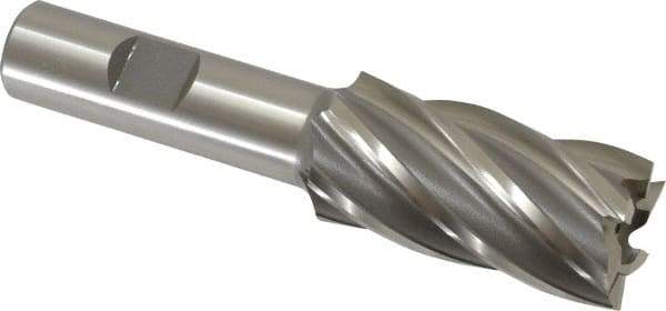OSG - 15/16", 1-7/8" LOC, 5/8" Shank Diam, 4" OAL, 6 Flute, Cobalt Square End Mill - Single End, Uncoated, Spiral Flute, 30° Helix, Right Hand Cut, Right Hand Flute, Series 540 - USA Tool & Supply