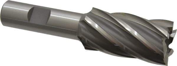 OSG - 1", 1-7/8" LOC, 5/8" Shank Diam, 4" OAL, 6 Flute, Cobalt Square End Mill - Single End, Uncoated, Spiral Flute, 30° Helix, Right Hand Cut, Right Hand Flute, Series 540 - USA Tool & Supply
