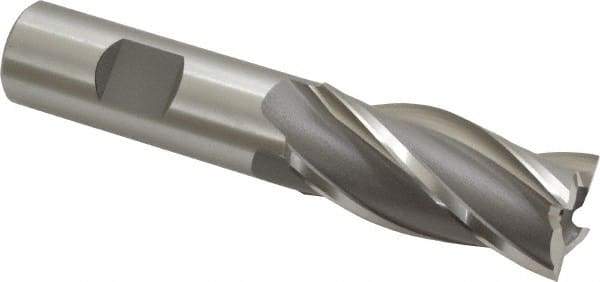 OSG - 7/8", 1-7/8" LOC, 3/4" Shank Diam, 4-1/8" OAL, 4 Flute, Cobalt Square End Mill - Single End, Uncoated, Spiral Flute, 30° Helix, Right Hand Cut, Right Hand Flute, Series 540 - USA Tool & Supply
