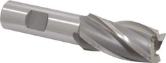 OSG - 31/32", 1-7/8" LOC, 3/4" Shank Diam, 4-1/8" OAL, 4 Flute, Cobalt Square End Mill - Single End, Uncoated, Spiral Flute, 30° Helix, Right Hand Cut, Right Hand Flute, Series 540 - USA Tool & Supply