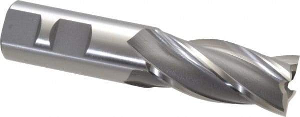 OSG - 7/8", 1-7/8" LOC, 7/8" Shank Diam, 4-1/8" OAL, 4 Flute, Cobalt Square End Mill - Single End, Uncoated, Spiral Flute, 30° Helix, Right Hand Cut, Right Hand Flute, Series 540 - USA Tool & Supply