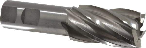 OSG - 1-1/8", 2" LOC, 7/8" Shank Diam, 4-1/4" OAL, 6 Flute, Cobalt Square End Mill - Single End, Uncoated, Spiral Flute, 30° Helix, Right Hand Cut, Right Hand Flute, Series 540 - USA Tool & Supply