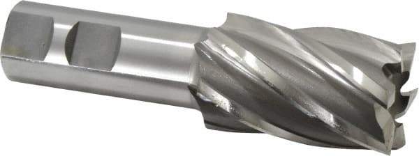 OSG - 1-1/4", 2" LOC, 7/8" Shank Diam, 4-1/4" OAL, 6 Flute, Cobalt Square End Mill - Single End, Uncoated, Spiral Flute, 30° Helix, Right Hand Cut, Right Hand Flute, Series 540 - USA Tool & Supply