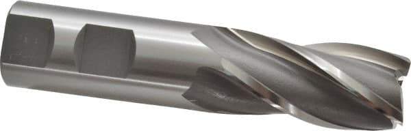 OSG - 1", 2" LOC, 1" Shank Diam, 4-1/2" OAL, 4 Flute, Cobalt Square End Mill - Single End, Uncoated, Spiral Flute, 30° Helix, Right Hand Cut, Right Hand Flute, Series 540 - USA Tool & Supply