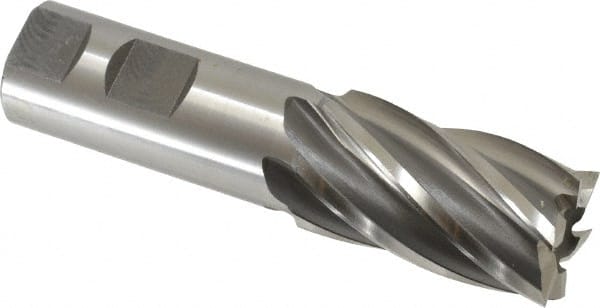 OSG - 1-1/8", 2" LOC, 1" Shank Diam, 4-1/2" OAL, 6 Flute, Cobalt Square End Mill - USA Tool & Supply