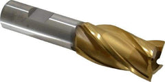 OSG - 1", 1-7/8" LOC, 3/4" Shank Diam, 4-1/8" OAL, 4 Flute, Cobalt Square End Mill - Single End, TiN Finish, Spiral Flute, 30° Helix, Right Hand Cut, Right Hand Flute, Series 540 - USA Tool & Supply