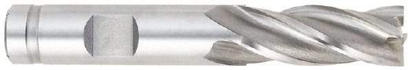 OSG - 11.5mm, 1" LOC, 3/8" Shank Diam, 2-11/16" OAL, 4 Flute, Cobalt Square End Mill - Single End, Uncoated, Spiral Flute, 30° Helix, Right Hand Cut, Right Hand Flute, Series 581 - USA Tool & Supply