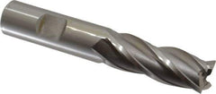 OSG - 16mm, 1-5/8" LOC, 5/8" Shank Diam, 3-3/4" OAL, 4 Flute, Cobalt Square End Mill - Single End, Uncoated, Spiral Flute, 30° Helix, Right Hand Cut, Right Hand Flute, Series 581 - USA Tool & Supply