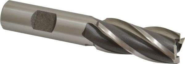 OSG - 18mm, 1-5/8" LOC, 5/8" Shank Diam, 3-3/4" OAL, 4 Flute, Cobalt Square End Mill - Single End, Uncoated, Spiral Flute, 30° Helix, Right Hand Cut, Right Hand Flute, Series 581 - USA Tool & Supply