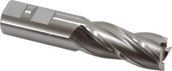 OSG - 22mm, 1-7/8" LOC, 7/8" Shank Diam, 4-1/8" OAL, 4 Flute, Cobalt Square End Mill - Single End, Uncoated, Spiral Flute, 30° Helix, Right Hand Cut, Right Hand Flute, Series 581 - USA Tool & Supply