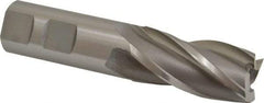 OSG - 23mm, 1-7/8" LOC, 7/8" Shank Diam, 4-1/8" OAL, 4 Flute, Cobalt Square End Mill - Single End, Uncoated, Spiral Flute, 30° Helix, Right Hand Cut, Right Hand Flute, Series 581 - USA Tool & Supply