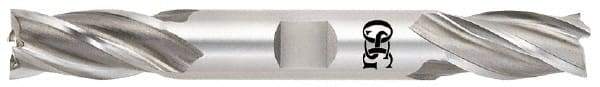 OSG - 31/32", 1-7/8" LOC, 1" Shank Diam, 6-3/8" OAL, 4 Flute, Cobalt Square End Mill - Double End, Uncoated, Spiral Flute, 30° Helix, Right Hand Cut, Right Hand Flute, Series 542 - USA Tool & Supply