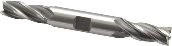 OSG - 7/16", 1" LOC, 1/2" Shank Diam, 4-1/8" OAL, 4 Flute, Cobalt Square End Mill - Double End, Uncoated, Spiral Flute, 30° Helix, Right Hand Cut, Right Hand Flute, Series 542 - USA Tool & Supply