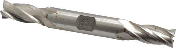 OSG - 29/64", 1" LOC, 1/2" Shank Diam, 4-1/8" OAL, 4 Flute, Cobalt Square End Mill - Double End, Uncoated, Spiral Flute, 30° Helix, Right Hand Cut, Right Hand Flute, Series 542 - USA Tool & Supply
