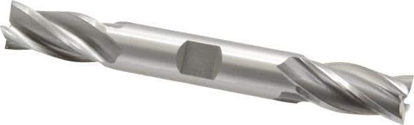 OSG - 1/2", 1" LOC, 1/2" Shank Diam, 4-1/8" OAL, 4 Flute, Cobalt Square End Mill - Double End, Uncoated, Spiral Flute, 30° Helix, Right Hand Cut, Right Hand Flute, Series 542 - USA Tool & Supply
