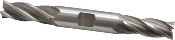 OSG - 9/16", 1-3/8" LOC, 5/8" Shank Diam, 5" OAL, 4 Flute, Cobalt Square End Mill - Double End, Uncoated, Spiral Flute, 30° Helix, Right Hand Cut, Right Hand Flute, Series 542 - USA Tool & Supply