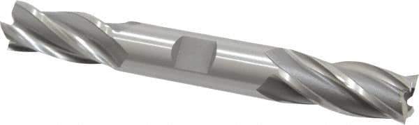 OSG - 5/8", 1-3/8" LOC, 5/8" Shank Diam, 5" OAL, 4 Flute, Cobalt Square End Mill - Double End, Uncoated, Spiral Flute, 30° Helix, Right Hand Cut, Right Hand Flute, Series 542 - USA Tool & Supply