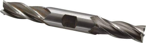 OSG - 21/32", 1-5/8" LOC, 3/4" Shank Diam, 5-5/8" OAL, 4 Flute, Cobalt Square End Mill - Double End, Uncoated, Spiral Flute, 30° Helix, Right Hand Cut, Right Hand Flute, Series 542 - USA Tool & Supply