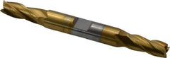 OSG - 5/16", 3/4" LOC, 3/8" Shank Diam, 3-1/2" OAL, 4 Flute, Cobalt Square End Mill - Double End, TiN Finish, Spiral Flute, 30° Helix, Right Hand Cut, Right Hand Flute, Series 542 - USA Tool & Supply