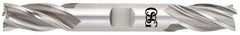 OSG - 7/8", 1-7/8" LOC, 7/8" Shank Diam, 6-1/8" OAL, 4 Flute, Cobalt Square End Mill - Double End, Uncoated, Spiral Flute, 30° Helix, Centercutting, Right Hand Cut, Right Hand Flute, Series 543 - USA Tool & Supply