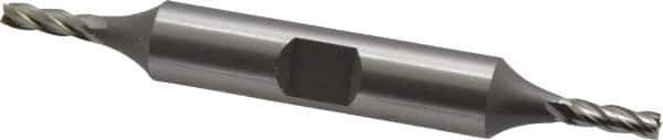 OSG - 1/8", 3/8" LOC, 3/8" Shank Diam, 3-1/16" OAL, 4 Flute, Cobalt Square End Mill - Double End, Uncoated, Spiral Flute, 30° Helix, Centercutting, Right Hand Cut, Right Hand Flute, Series 543 - USA Tool & Supply