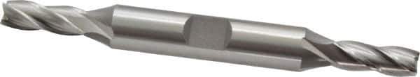 OSG - 1/4", 5/8" LOC, 3/8" Shank Diam, 3-3/8" OAL, 4 Flute, Cobalt Square End Mill - Double End, Uncoated, Spiral Flute, 30° Helix, Centercutting, Right Hand Cut, Right Hand Flute, Series 543 - USA Tool & Supply