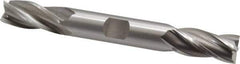 OSG - 1/2", 1" LOC, 1/2" Shank Diam, 4-1/8" OAL, 4 Flute, Cobalt Square End Mill - Double End, Uncoated, Spiral Flute, 30° Helix, Centercutting, Right Hand Cut, Right Hand Flute, Series 543 - USA Tool & Supply