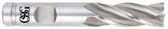OSG - 5/8", 5/8" LOC, 5/8" Shank Diam, 2-3/4" OAL, 4 Flute, Cobalt Square End Mill - Single End, Uncoated, Spiral Flute, 30° Helix, Centercutting, Right Hand Cut, Right Hand Flute, Series 541 - USA Tool & Supply