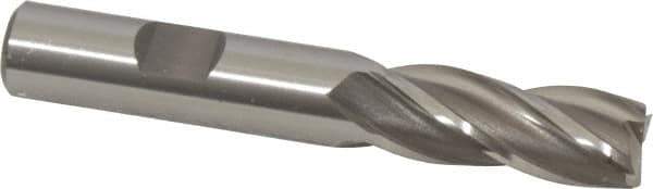OSG - 1/2", 1-1/4" LOC, 1/2" Shank Diam, 3-1/4" OAL, 4 Flute, Cobalt Square End Mill - Single End, Uncoated, Spiral Flute, 30° Helix, Centercutting, Right Hand Cut, Right Hand Flute, Series 541 - USA Tool & Supply